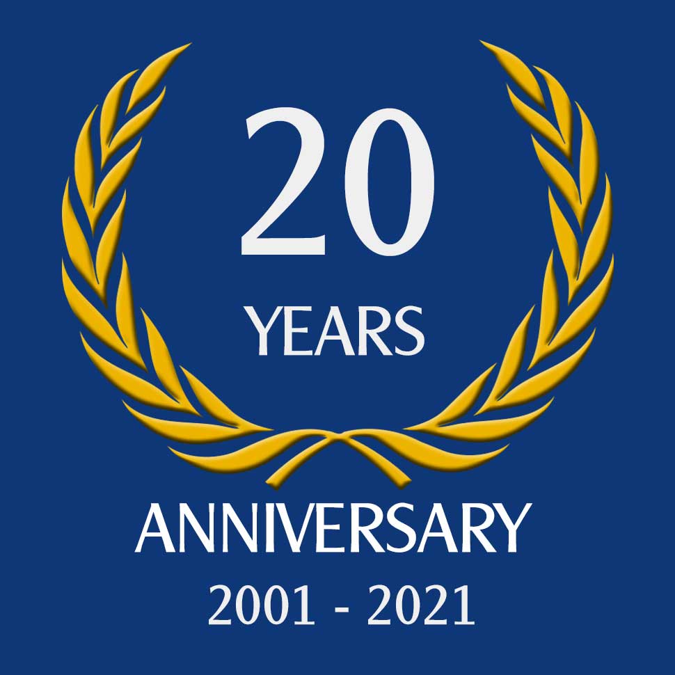 20th Anniversary badge