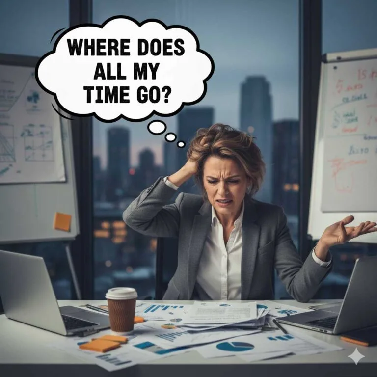 Time Management Breakthroughs: Blending Human Insight with AI 1 leader frustrated with Time Management asking "where does all my time go?"