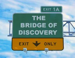 The Bridge of Discovery Exit Sign